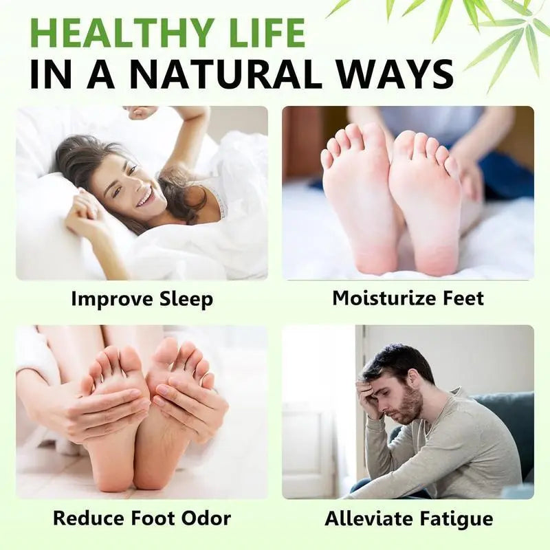 20PCS Natural Herbal Foot Detox Patches,Gingerbamboo Deep Cleansing Pads for Stress Relieftoxin Removal, Better Sleep & Wellness Fitnesstreatment Healthcare Solution Therapeutichealthy Therapy