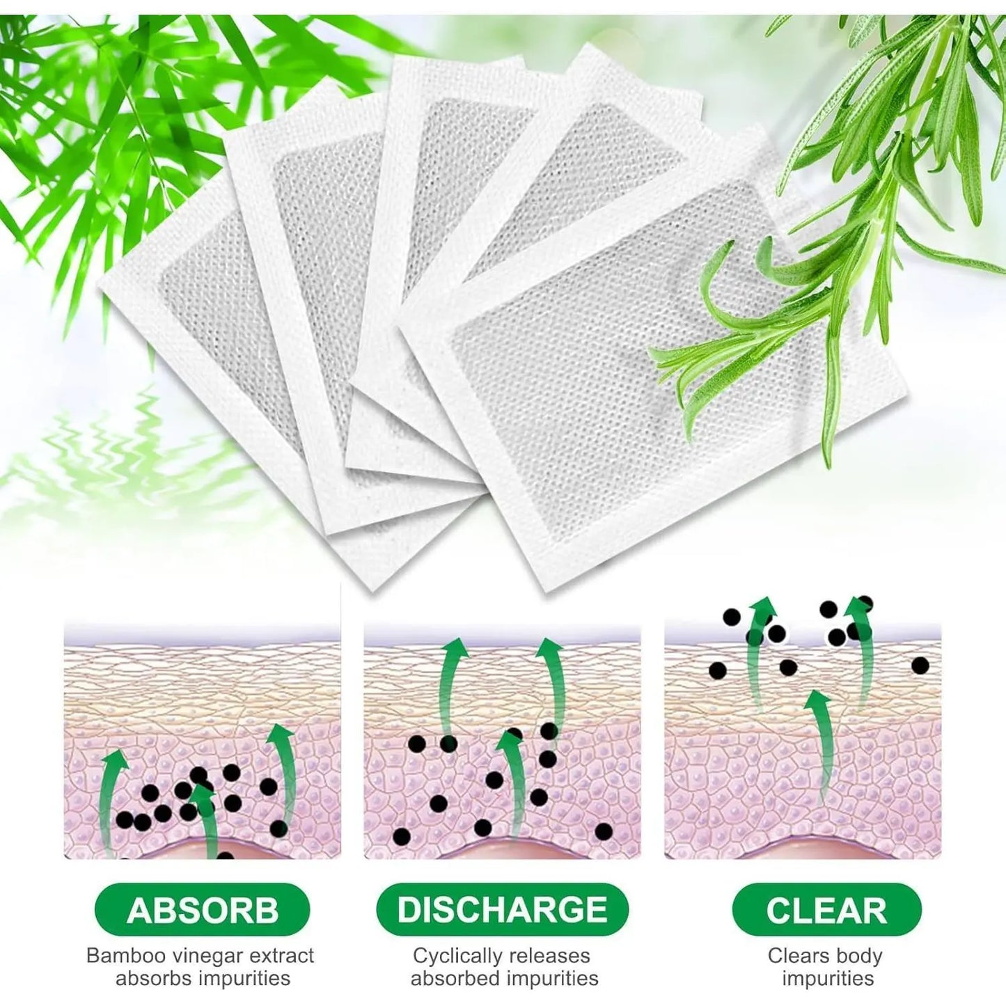 20PCS Natural Herbal Foot Detox Patches,Gingerbamboo Deep Cleansing Pads for Stress Relieftoxin Removal, Better Sleep & Wellness Fitnesstreatment Healthcare Solution Therapeutichealthy Therapy