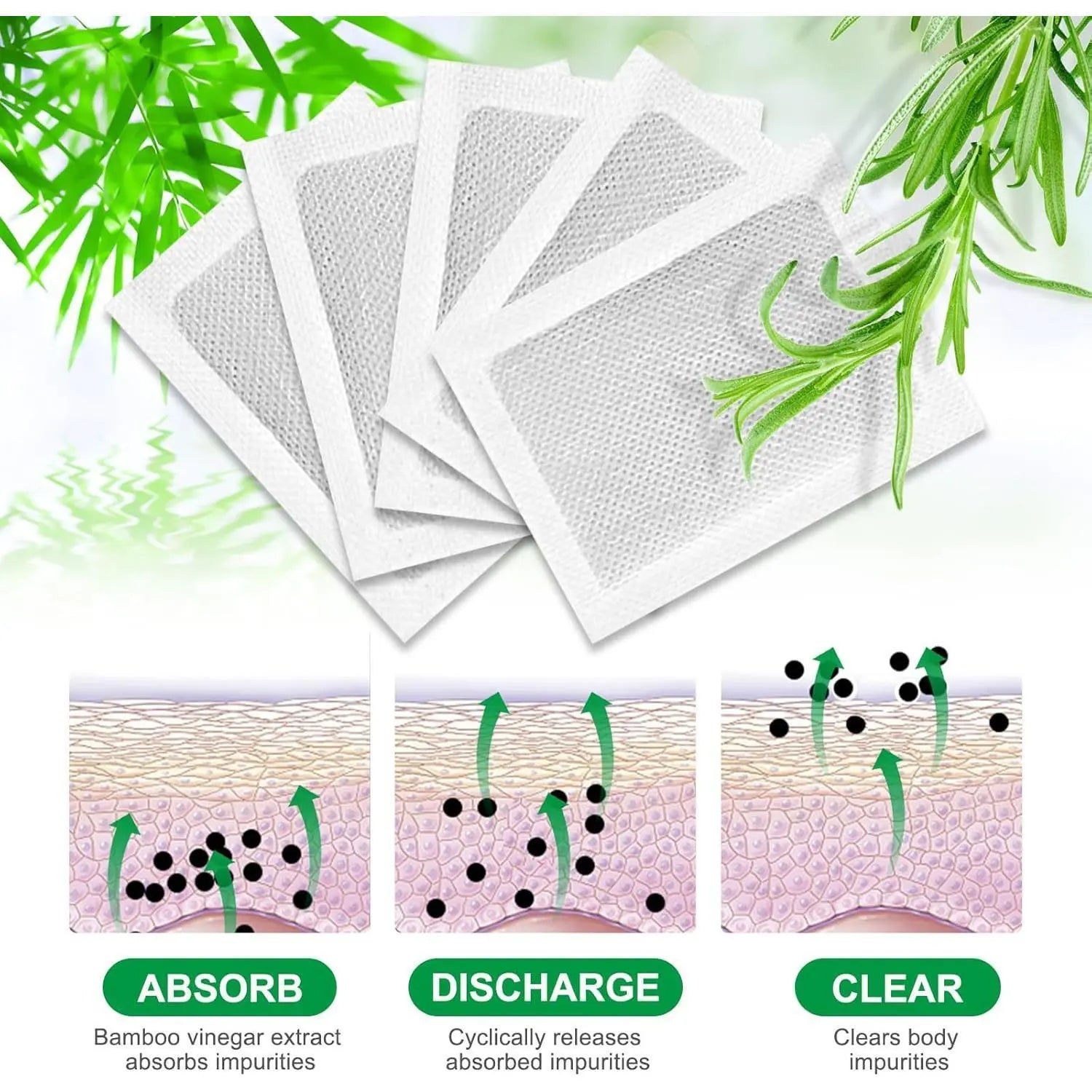 20PCS Natural Herbal Foot Detox Patches,Gingerbamboo Deep Cleansing Pads for Stress Relieftoxin Removal, Better Sleep & Wellness Fitnesstreatment Healthcare Solution Therapeutichealthy Therapy