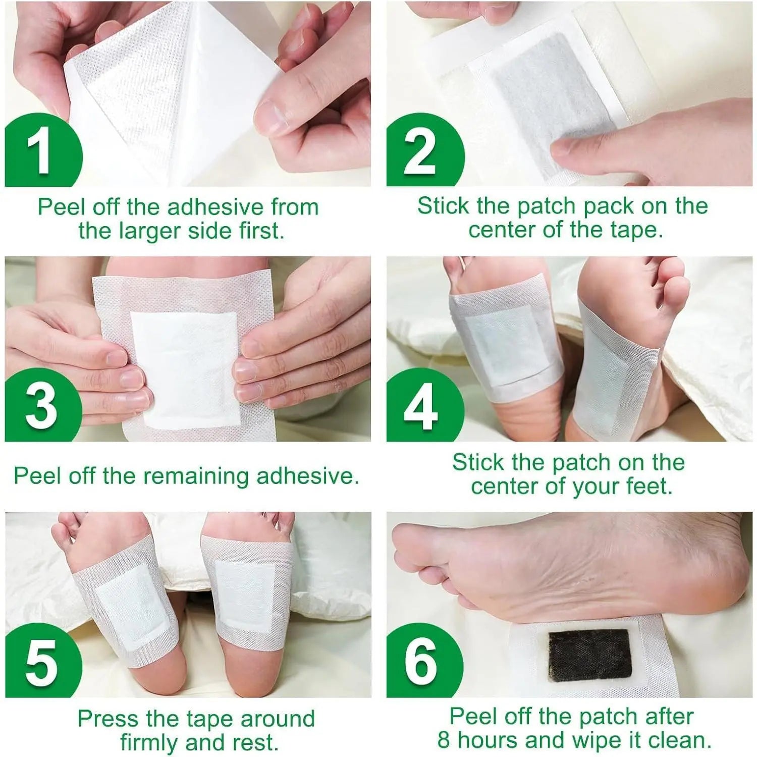 20PCS Natural Herbal Foot Detox Patches,Gingerbamboo Deep Cleansing Pads for Stress Relieftoxin Removal, Better Sleep & Wellness Fitnesstreatment Healthcare Solution Therapeutichealthy Therapy